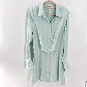 Free People - Long sleeve button down Dress Size M New